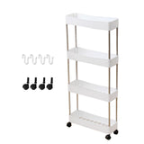 Maxbell Maxbell 4 Tier Storage Cart with Wheel Portable for Office Living Room Narrow Places