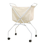 Maxbell Rolling Laundry Cart with Wheels Foldable Storage for Towels Blankets Sheets