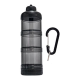 Maxbell Protein Powder Travel Container Protein Dispenser for Workout Black