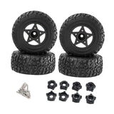 Maxbell 4Pcs RC Car Wheels and Tires Replace for 1/10 and 1/8 RC Car DIY Accessories black