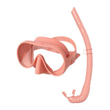 Maxbell Snorkel Set Wide View Diving Mask Adults Snorkeling Gear for Diving Swimming Pink