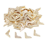 Maxbell 100 Pieces Bronze Gold Scrapbook Photo Album Menus Corner Protectors 14x14mm