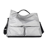 Maxbell Gym Bag Water Resistant Lightweight Crossbody Bag for Workout Outdoor Travel Silver