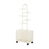 Maxbell Indoor Basketball Storage Rack Volleyball Stand for School Home Kindergarten White