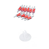 Maxbell 10 x Air Line Tube Suction Cup Clip +10Pcs One Way Check Valve for Aquarium Tank