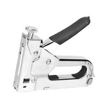 Maxbell Force Adjustable Stapler Hand Tool for Material Repair Carpentry Woodworking Silver with Grip