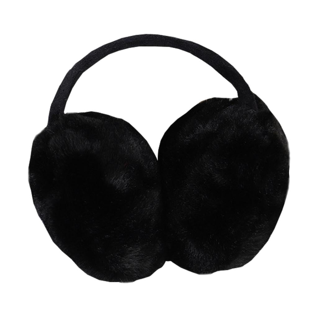 Maxbell Furry Ear Muffs Warmer Warm Earmuffs Headphone Winter Cold Weather Black