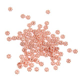 Maxbell 200pcs Snowflake Spacer Beads Charms Jewelry Findings 4mm Bronze/Rose Gold