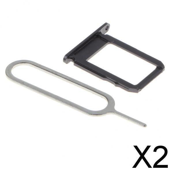 Maxbell 2xSim Card Tray Holder SIM Slot Replacement for Google Pixel 5.0/XL 5.5 Black