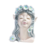 Maxbell Fairy Flower Pot Statue Decor Girl Figurine for Bar Entry Home Decor Accents S Light Blue