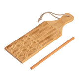 Maxbell Wood Gnocchi Board with Roller for Baking Lovers Making Pasta Kneading Dough