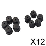Maxbell 12x10 Pieces AC A/C Charging Port Service Caps R134a R12 13mm & 16mm Black