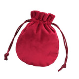 Maxbell Drawstring Bag Velvet Gift Bag Rings Jewelry Pouch Wine Red 9.5x11.5cm