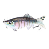 Maxbell Maxbell Multi Jointed Fishing Lure Bionic Bait Swimbait Lifelike Eel Tackle  Pink