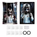 Maxbell Happy Halloween Wall Posters Scary Chilling Face Poster for Pub Party Office Style A
