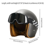 Maxbell Adult Motorcycle 3/4 Open Face Helmet for ATV Moped Scooter Motocross Helmet M