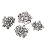 Maxbell 90 Sets Metal Snap Buttons Press Stud Popper Fasteners Sliver Bronze Black