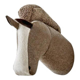 Maxbell 3D Animal Head Wall Decor Christmas Gift Dorm Stuffed Animal Head Wall Mount Horse 22X24CM