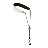 Maxbell Saxophone Neck Strap Belt with Metal Hook for Alto Clarinets Beginners Gifts White