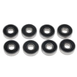 Maxbell Maxbell 8pcs Chrome Steel Skateboard Bearings Longboard Skate Ball Bearing Black