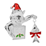 Christmas Brooch Pin Party Jewelry Gift Costume Wallet Cat Lapel Pin Corsage Silver