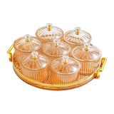 Maxbell Dried Fruit Tray Clear with Lids Storage Containers for Candy Snacks Cookies Clear Brown
