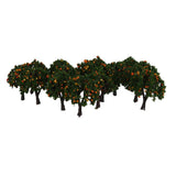 Maxbell 4x20pcs Model Train Orange Fruit Trees Garden Street Layout Scale 1/300 4CM
