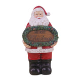 Maxbell Resin Santa Claus Figurine Santa Claus Statue for Home Party Winter Festival A
