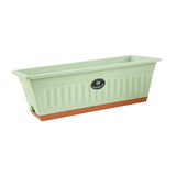 Flower Window Box Vegetable Planter Rectangular for Garden Kitchen Versatile Light Green