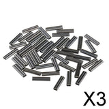 Maxbell 3xDouble Barrel Copper Crimp Sleeves Fishing Crimps for Rig Making 0.8mm Bore
