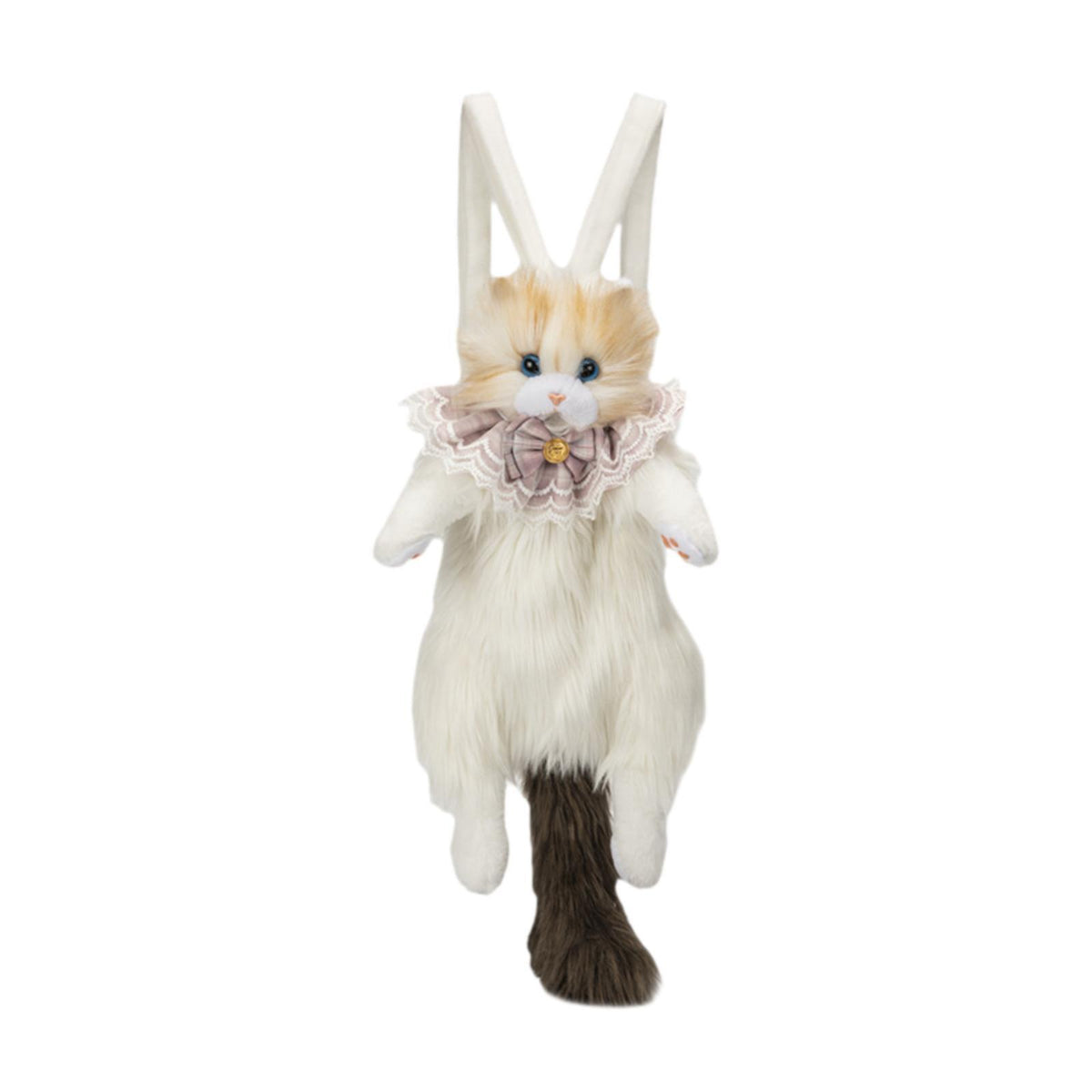 Maxbell Cute Plush Animal Cat Backpack Stuffed Animals Backpack Cat Stuffed Toy Light Brown
