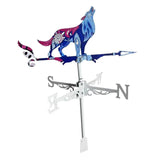 Maxbell Wolf Metal Weathervane Colorful Animal Wind Vane for Cottage Farmhouse Porch