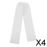 Maxbell 4xJig Skirts DIY Rubber Fishing Jig Lures Fishing Bait Accessories White