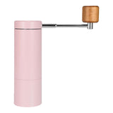 Maxbell Manual Coffee Grinder CNC Stainless Steel Burr Hand Mill for Espresso Office Pink