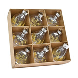 Maxbell 9Pcs Christmas Tree Decorations Charm Pendants for Celebration Wall Birthday Gold