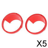 Maxbell 5x 1 Pair Waterproof Car Audio 6.5'' Dia Speaker Spacers Extender Rings Red