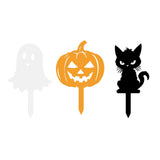 Maxbell 3x Halloween Yard Sign Spooky Iron Art Ornaments for Holiday Outside Walkway