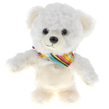 Maxbell 8" Soft Plush Talking Walking Bear Doll, Repeats What You Say, White - Aladdin Shoppers