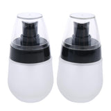Maxbell Maxbell 2 Pieces 30ml Frosting Glass Refillable Empty Pump Spray Bottle Black Pump