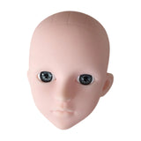 Maxbell Mannequin Training Head Cosmetology Face Head for Beauty Salon Home Beginner Gray Eyes White Skin
