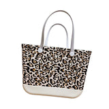 Maxbell Washable Tote Bag Fashion with Hole Waterproof Travel Bag Summer Beach Pouch White Bottom