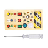 Maxbell Wooden Switches Busy Board Baby Travel Toys for Kids Preschool Holiday Gifts