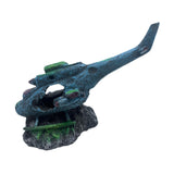 Maxbell Maxbell Aquarium Plane Wreck Statue Crafts Artwork Multi Porous Fish Tank Decoration