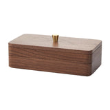 Wooden Jewelry Box Walnut 2 Layer Trinket Box for Watches Bracelets Earrings