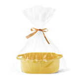 Maxbell Small Woven Basket Pet Toy Basket Home Decor Gift Basket for Storage Wedding Yellow