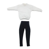 Maxbell 1/6 Men White Sweatshirt Striped Pants for    12'' Action Figure