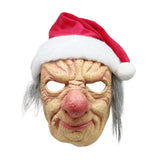 Christmas Latex Mask Realistic Full Face Mask for Holiday Theaters Carnivals Clown