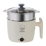 Maxbell Electric Hot Pot Lazy Pot Ramen Cooker Mini Cooker for Pasta Cooking Noodles White with Steamer