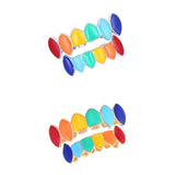Maxbell Colorful Glossy Hip Hop Sharp Teeth Grills Hollowen Accessory Hip-Hop Braces