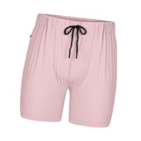 Maxbell Mens Workout Shorts Drawstring with Zipper Pockets for Exercise Fitness Pink S